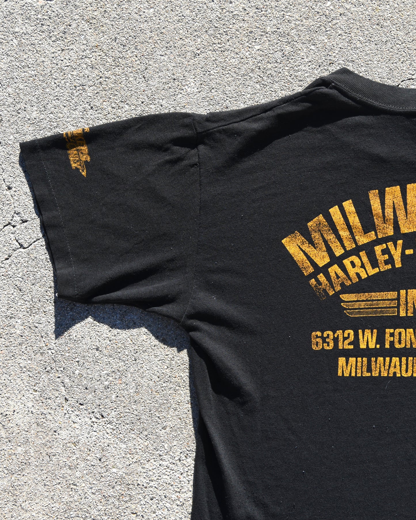 1970s Harley Davidson Eat Your Riceburner Tshirt