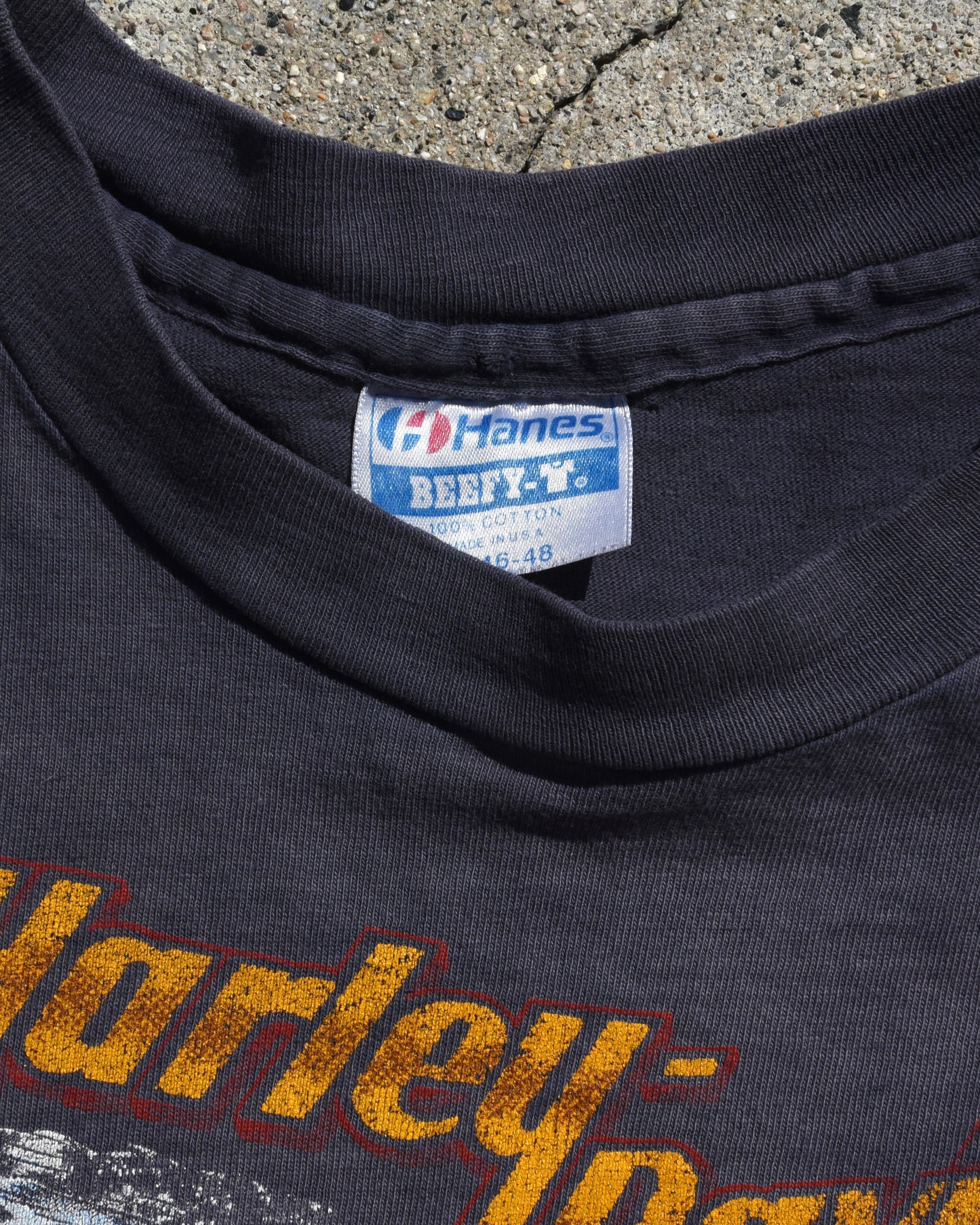 1980s Faded Tearing Up The Competition Harley Davidson Tshirt