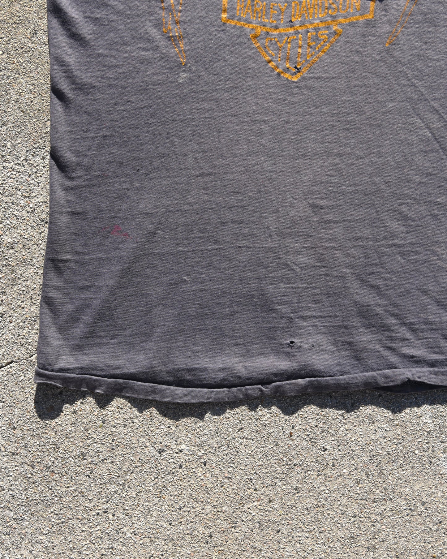 1970s Harley Davidson Pocket Tshirt - Thrashed