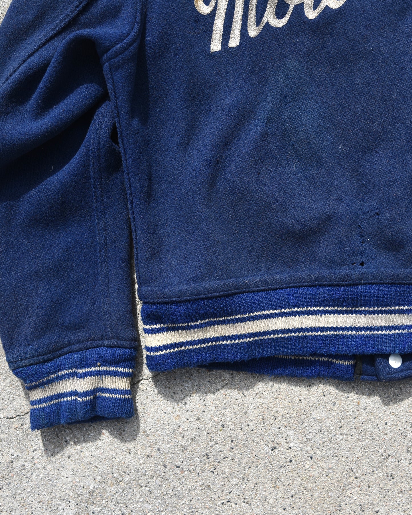 1950s Bales Motor Co. Wool Chain Stitched Jacket