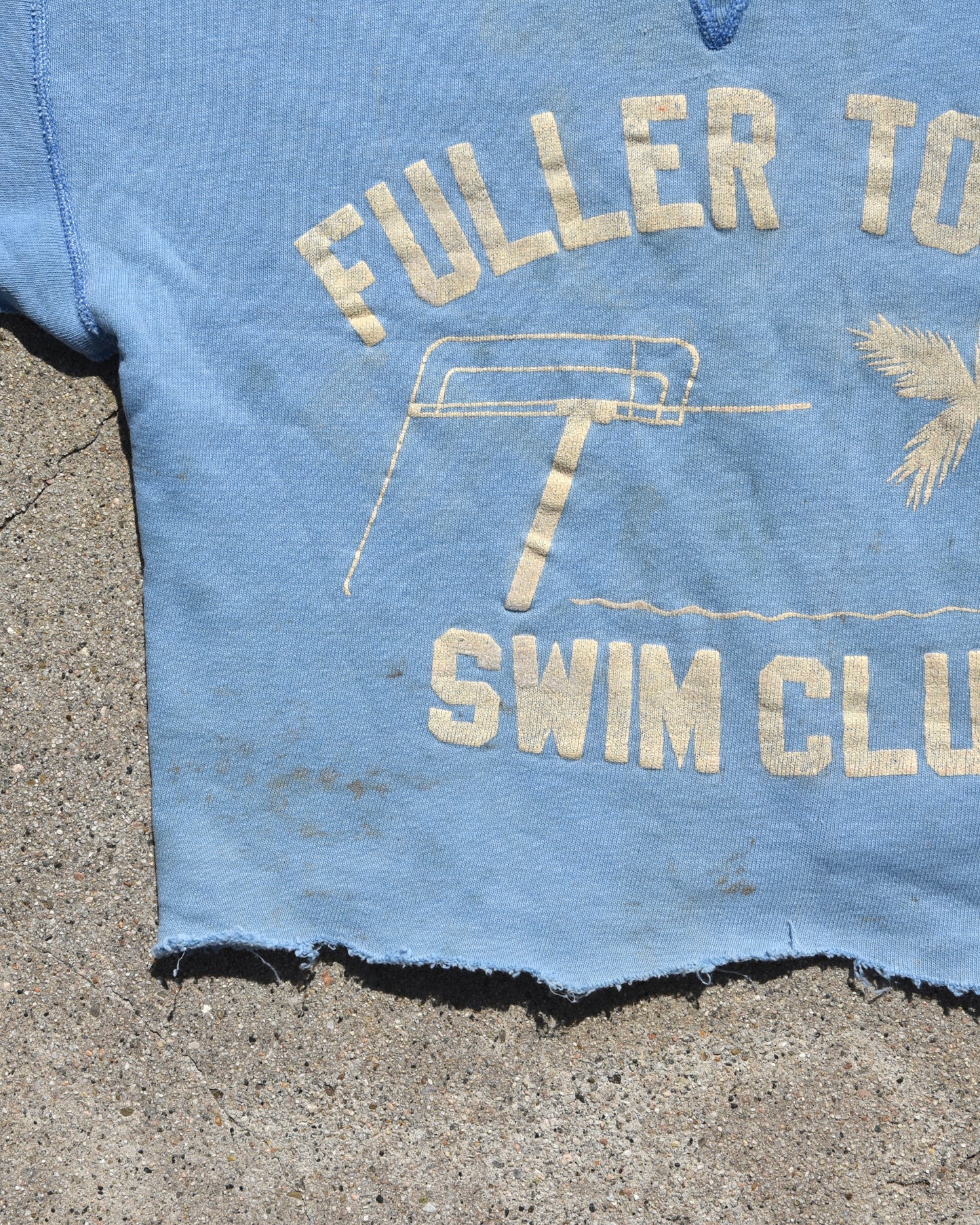 1950s Fuller Town Swim Club Single V Sweatshirt - Chopped