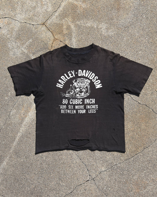 1980s Add Six More Inches Harley Davidson Tshirt