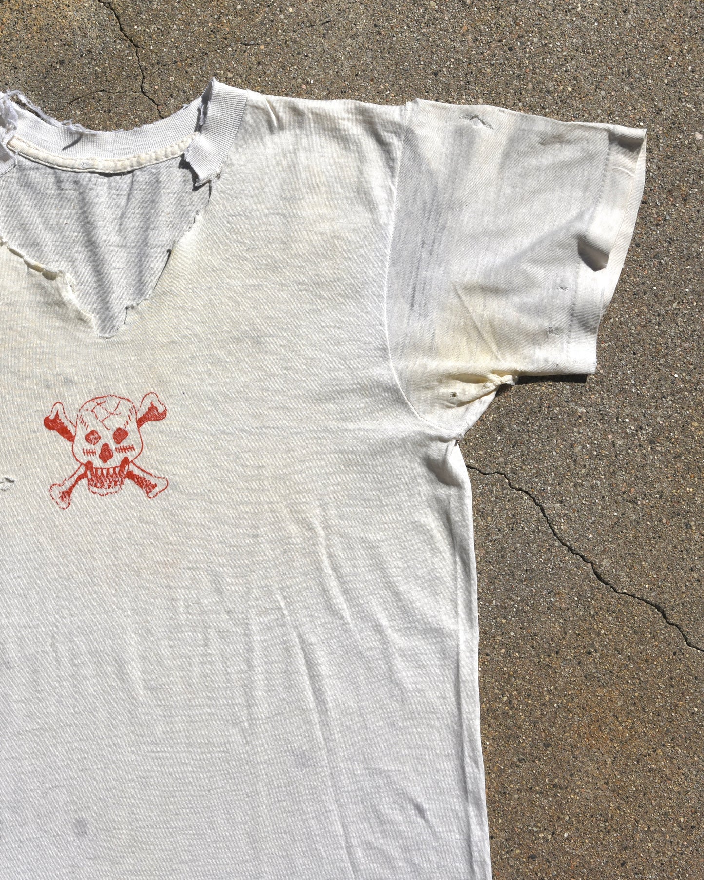 1960s Thrashed Skull Tshirt