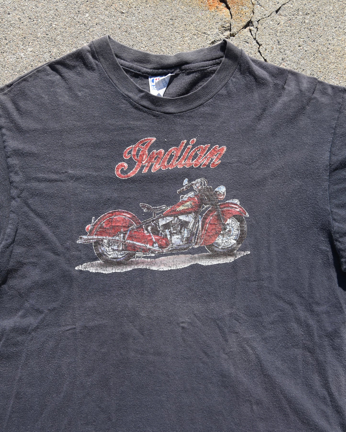 1980s Sun Faded Indian Motorcycles Tshirt