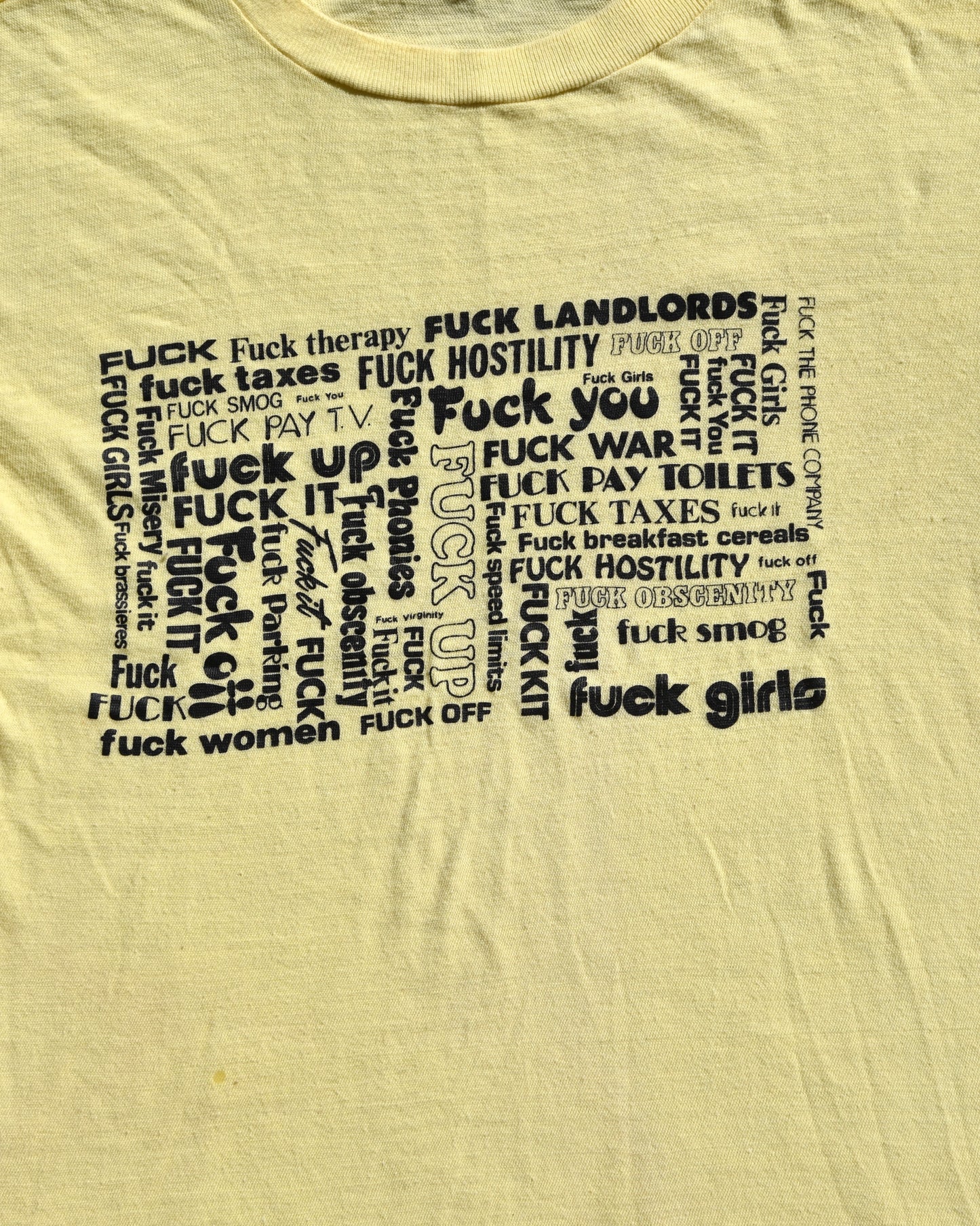 1970s Fuck Everything Tshirt