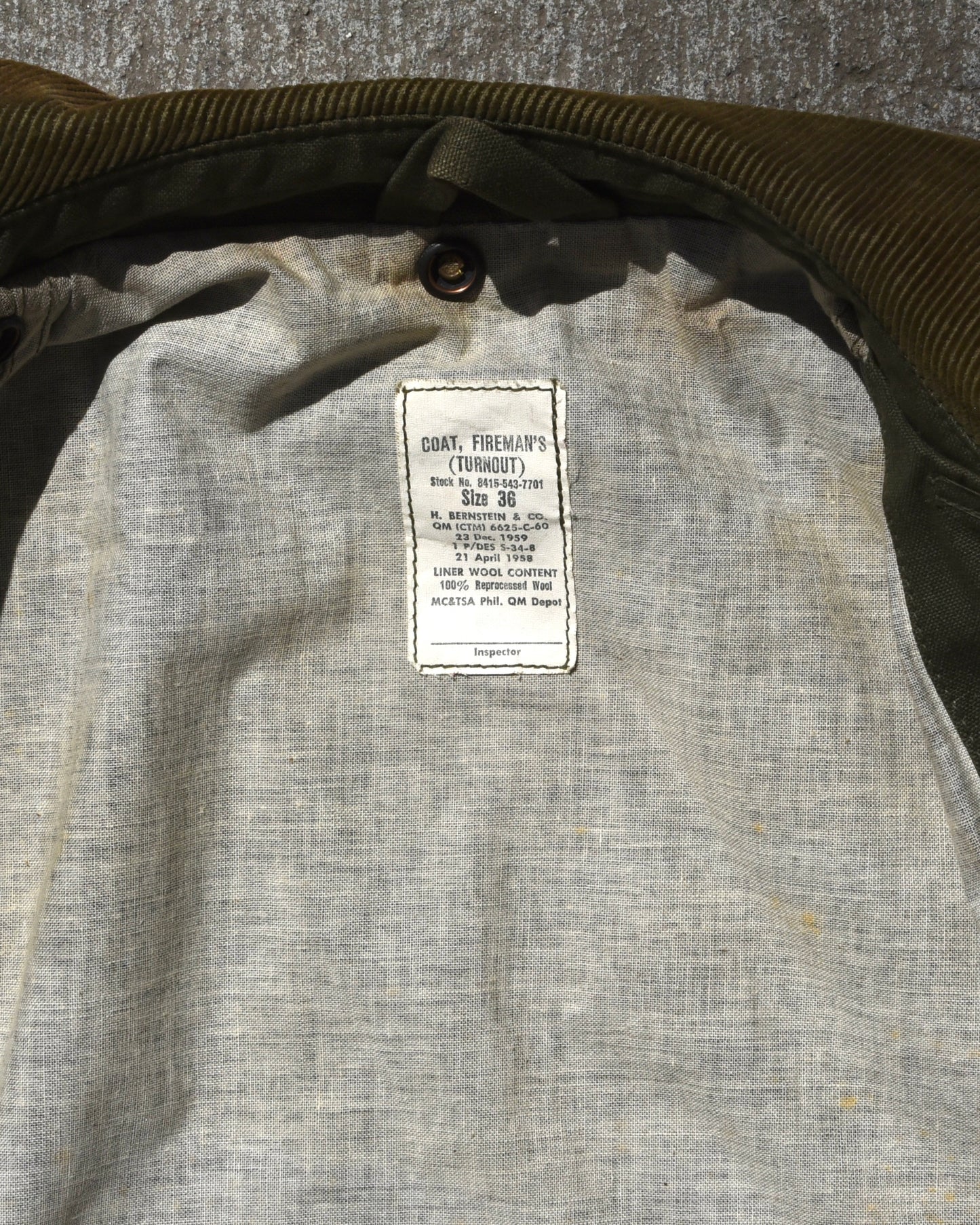 Fireman’s Turnout Coat 1950's Upcycled Custom Boxy Fit