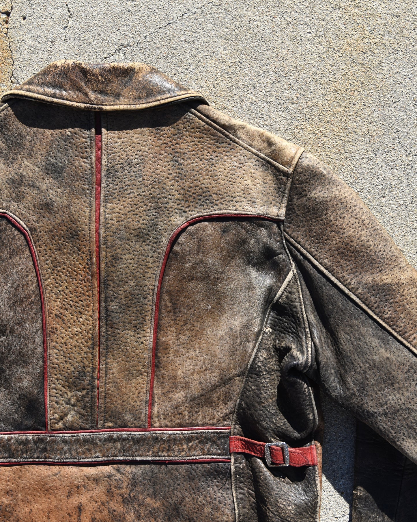 1940s Horsehide Buckleback Leather Jacket