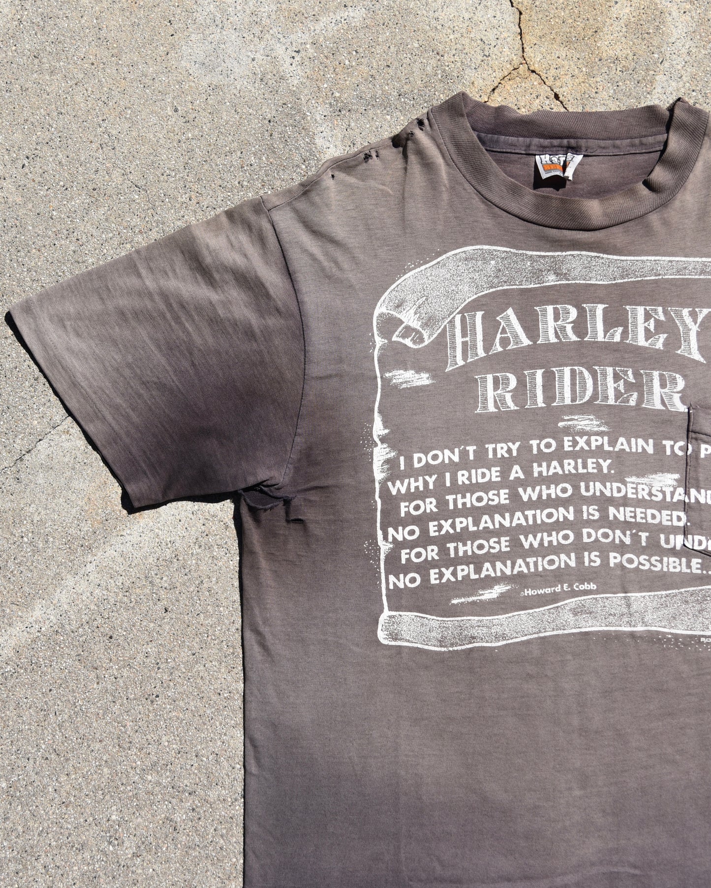 1980s Sun Faded Harley Rider Tshirt