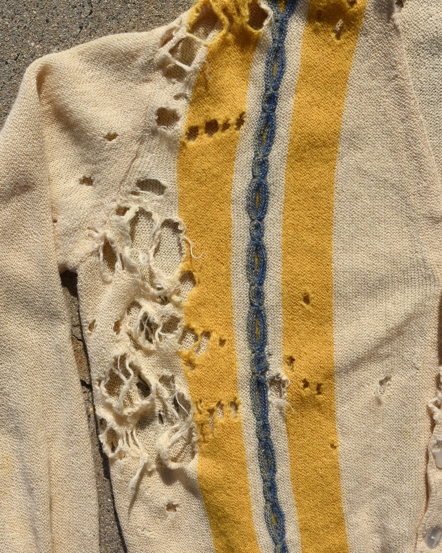 1940s Frost Bros Thrashed Wool Cardigan