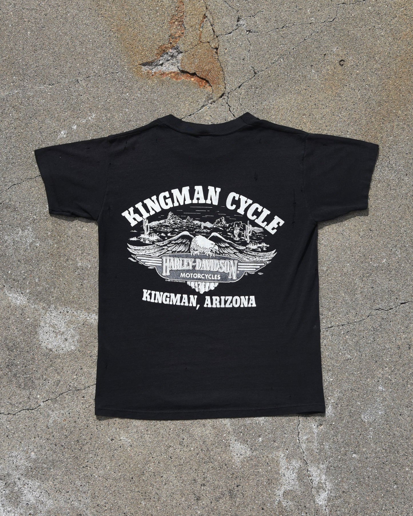 1980s Thrashed Harley Davidson Real Steel Tshirt