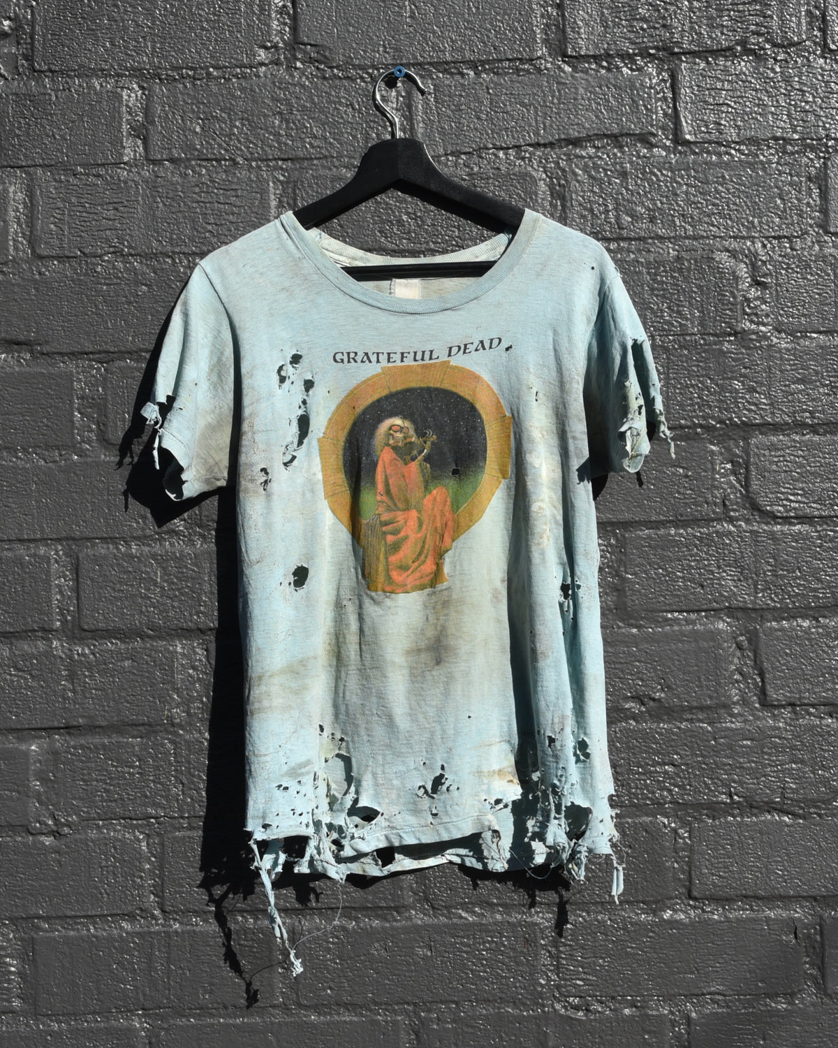 1970s Thrashed Grateful Dead Blues for Allah Tshirt