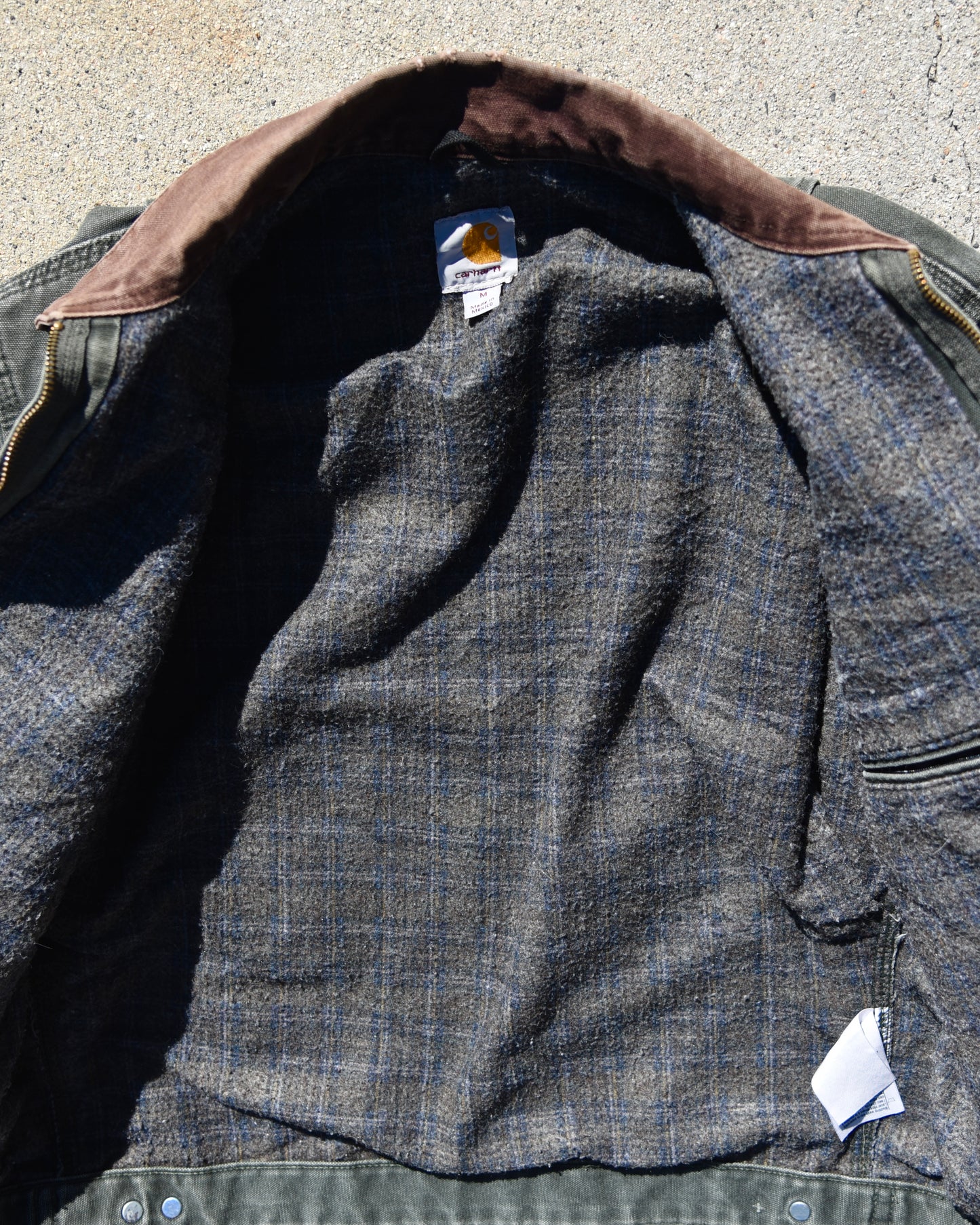 Carhartt Detroit Jacket J97 MOS Moss Green Blanket Lined Medium