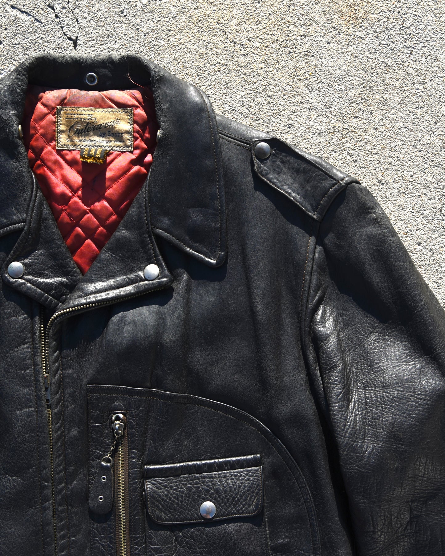 1950s Hercules Horsehide Motorcycle Jacket D-Pocket
