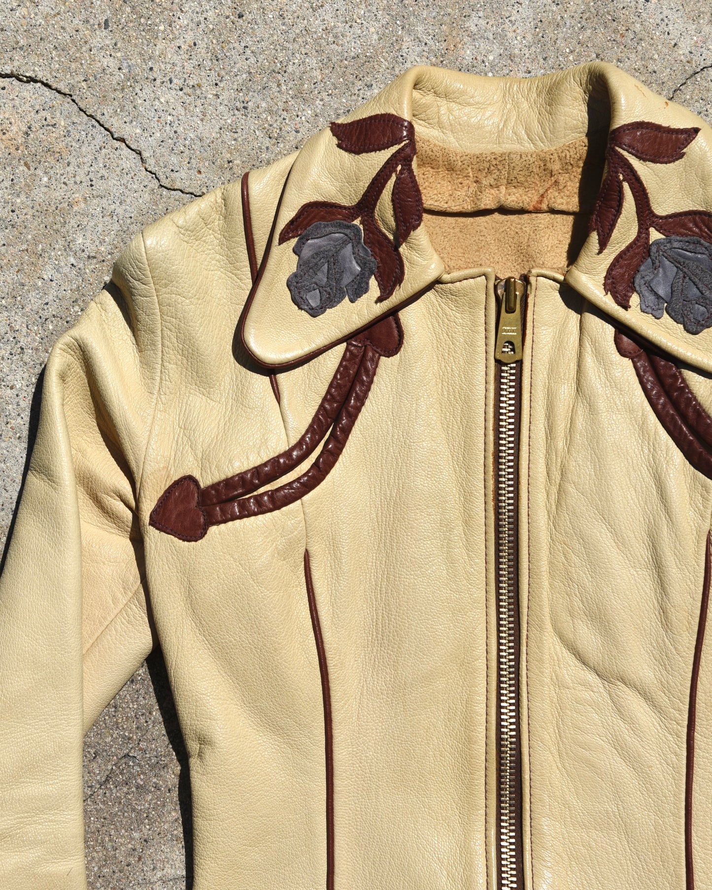 1970s East West Musical Instruments Femme Leather Jacket