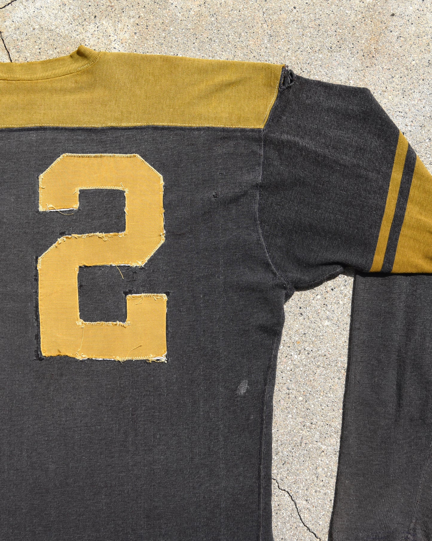1950s Sun Faded Cotton Football Jersey