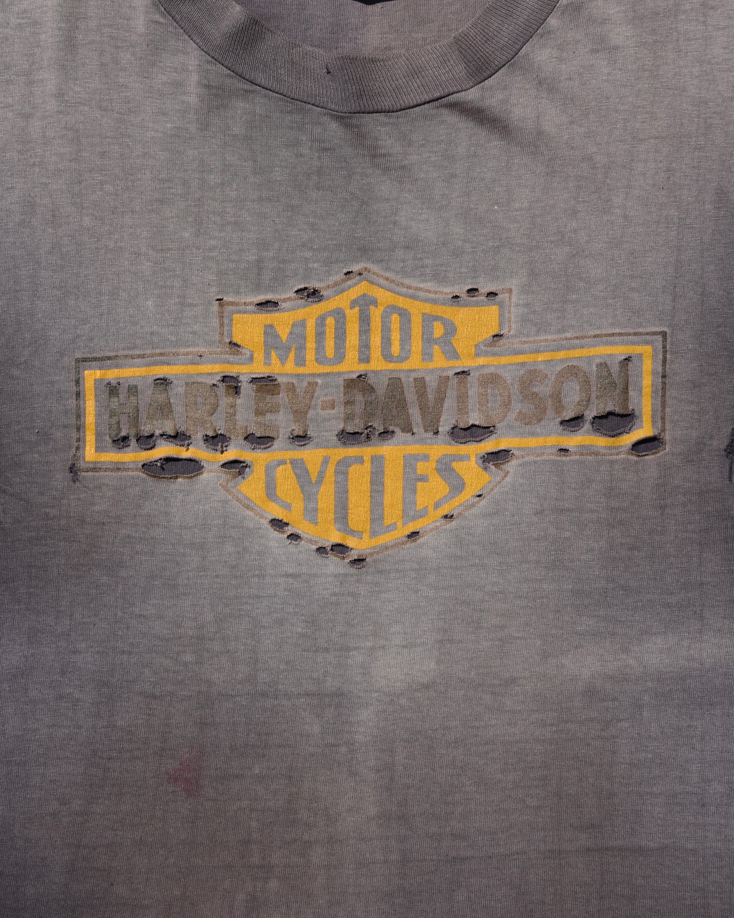 1970s Thrashed and Faded Harley Davidson Tshirt
