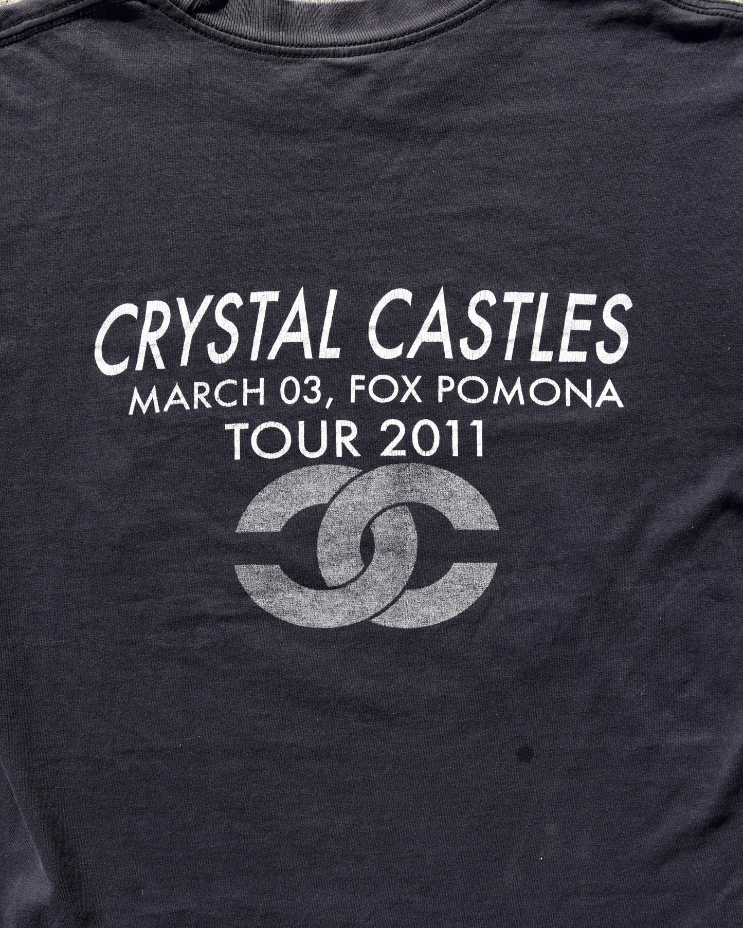 Crystal Castles Official 2011 Sad Face Tour Tshirt
