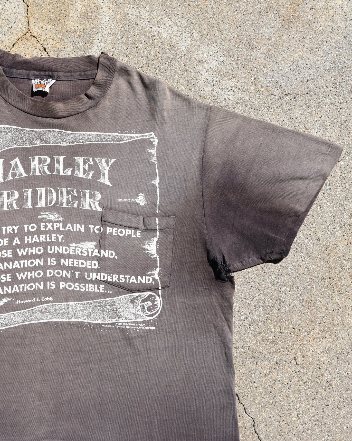 1980s Sun Faded Harley Rider Tshirt