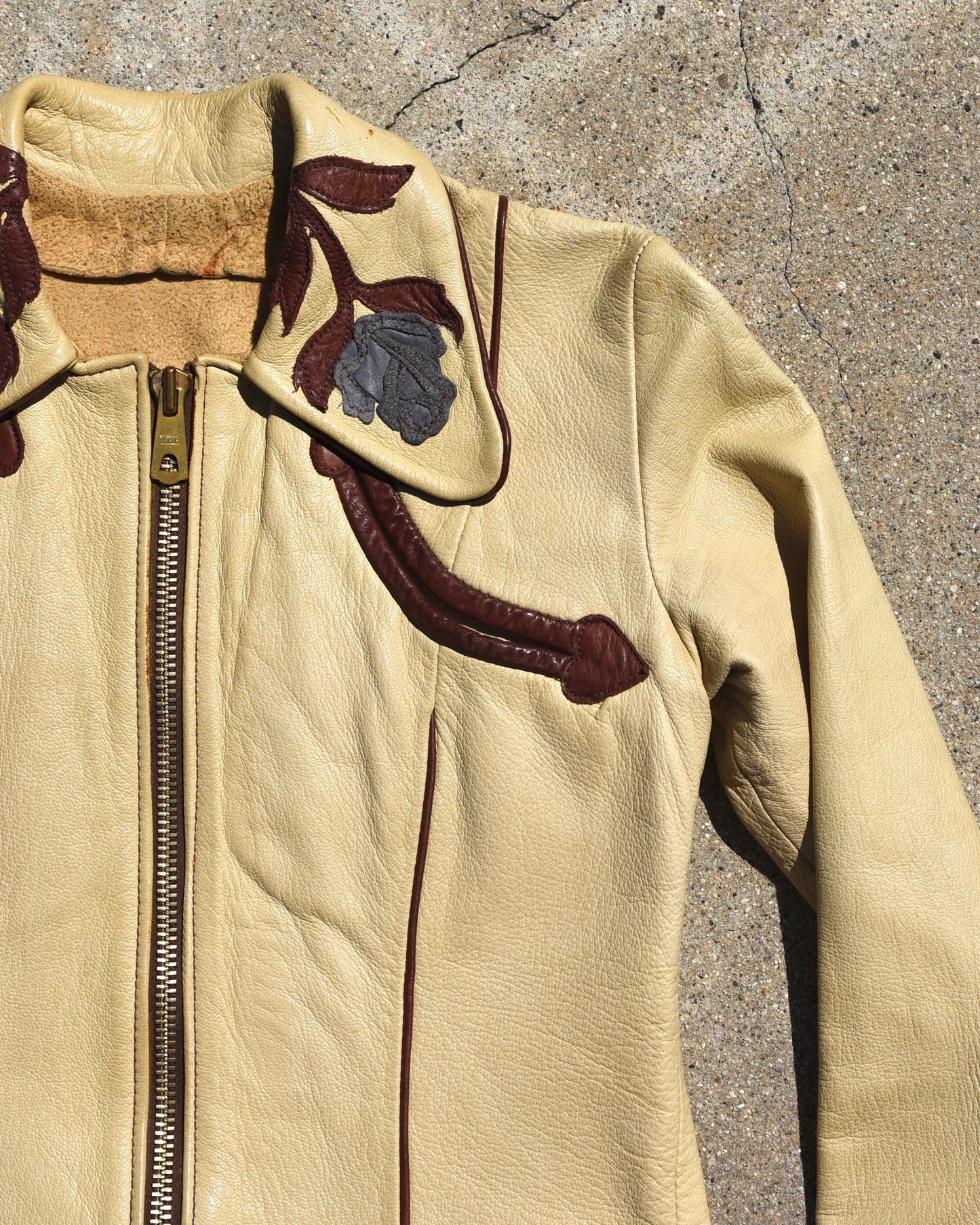 1970s East West Musical Instruments Femme Leather Jacket