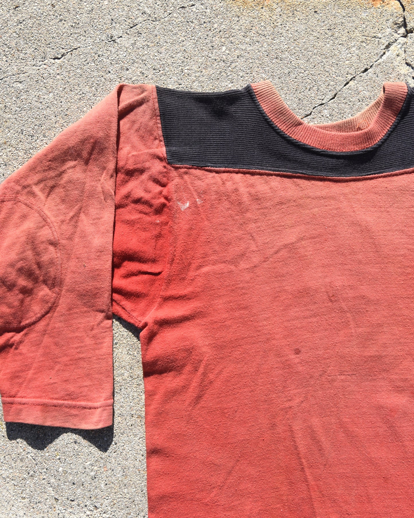 1950s Sun Faded Two Tone Cotton Football Jersey