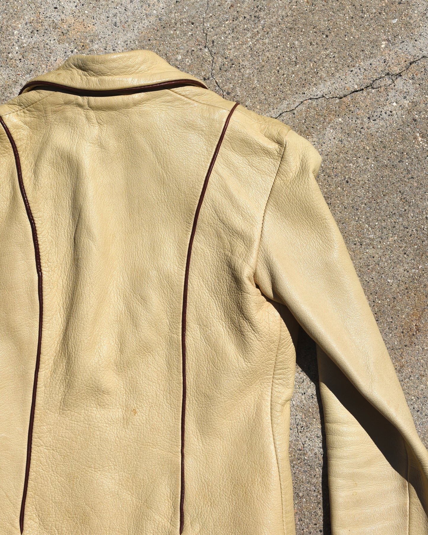 1970s East West Musical Instruments Femme Leather Jacket