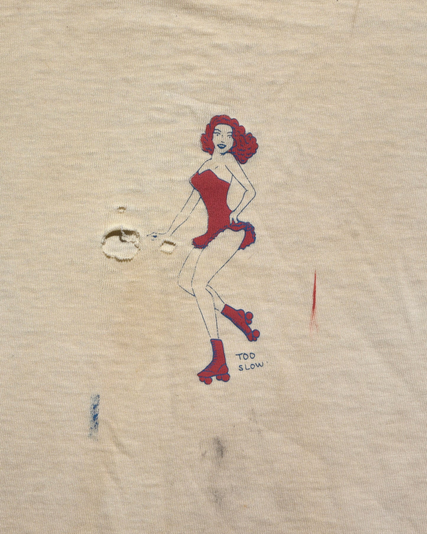 1960s Too Slow Stenciled Tshirt