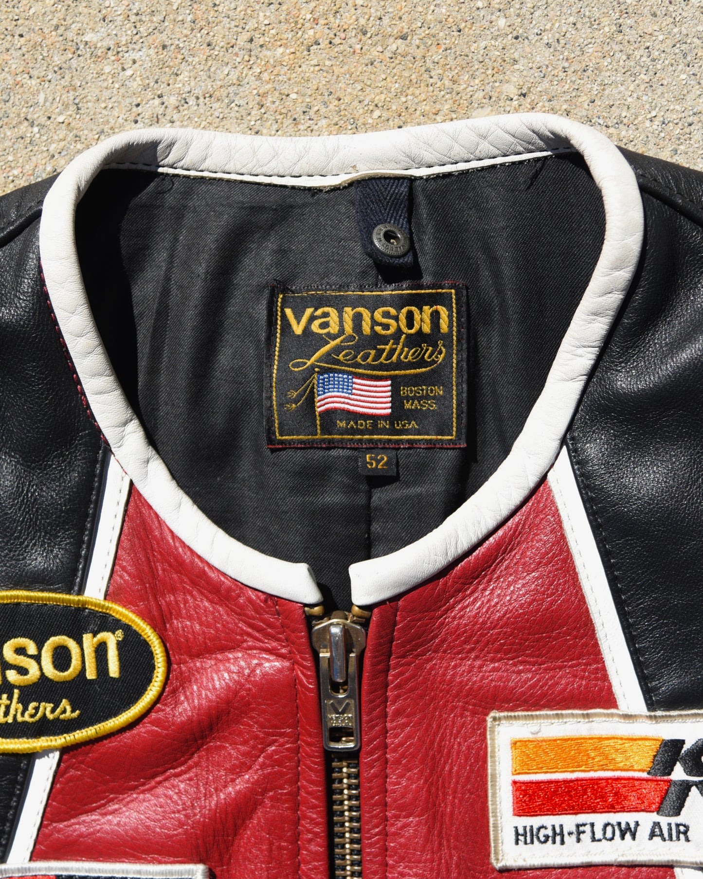 Vanson One Star Racing Leather Jacket - Size 52
