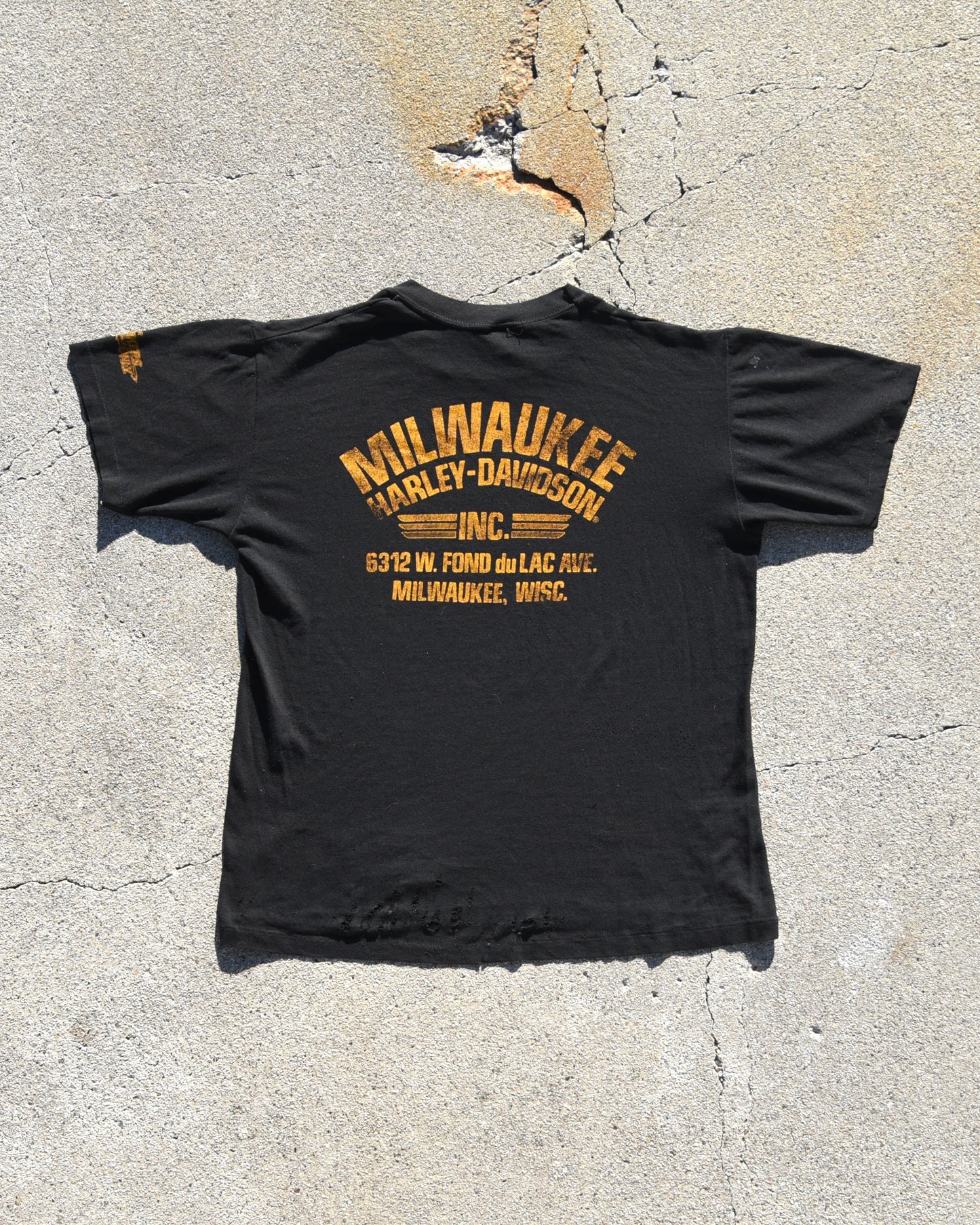 1970s Harley Davidson Eat Your Riceburner Tshirt