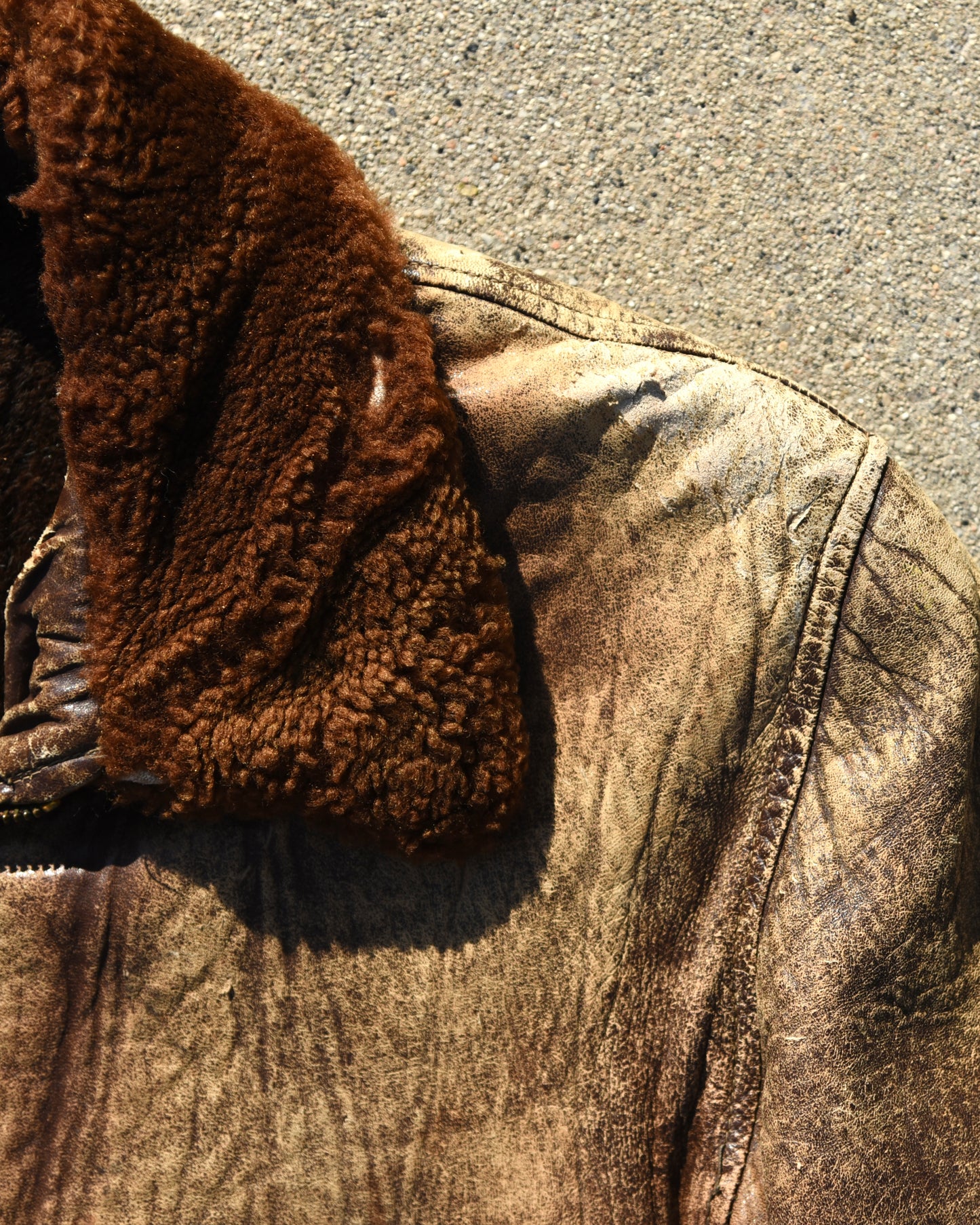 1940s LaPlaya Marlboro Spitfire Horsehide And Alpaca Lined Bomber Jacket