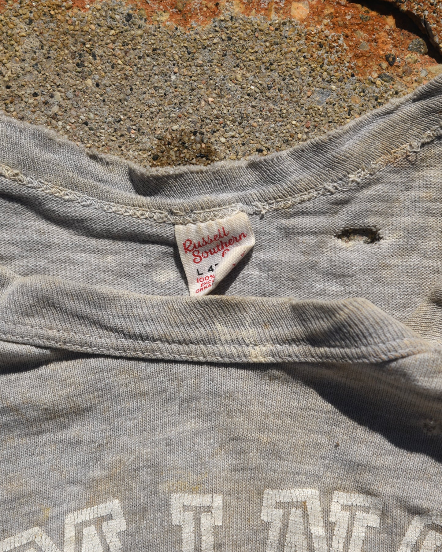 1950s Thrashed and Faded Farmington Phys Ed Tshirt