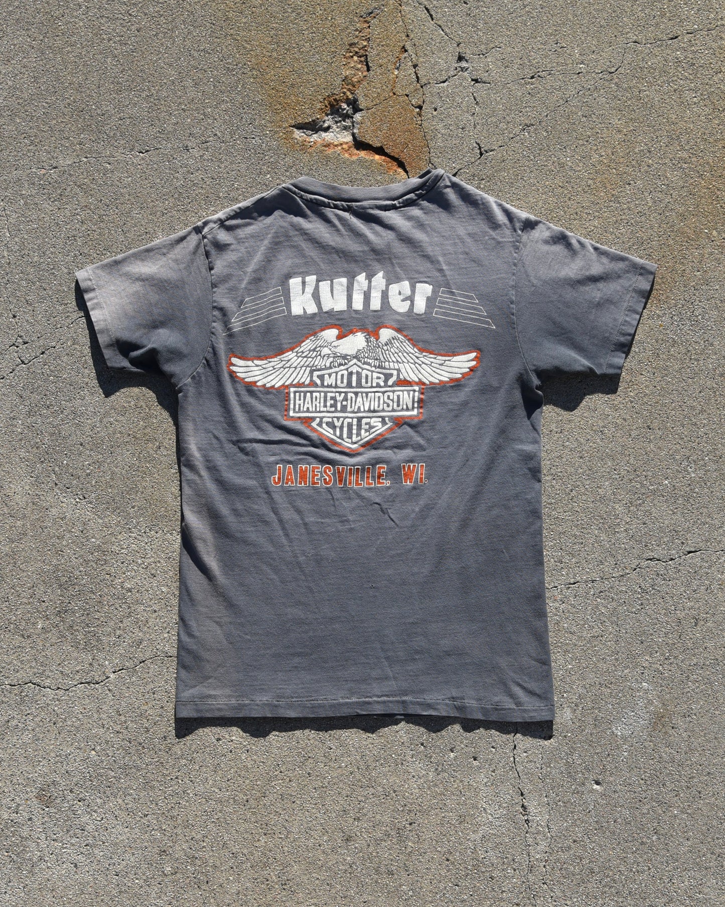 1980s Faded Harley This Birds For You Tshirt