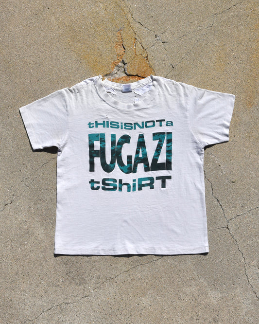 1990s Thrashed and Repaired This Is Not A Fugazi Tshirt