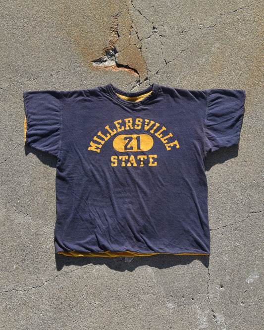 1950s Champion Running Man Millersville State Double Face Tshirt
