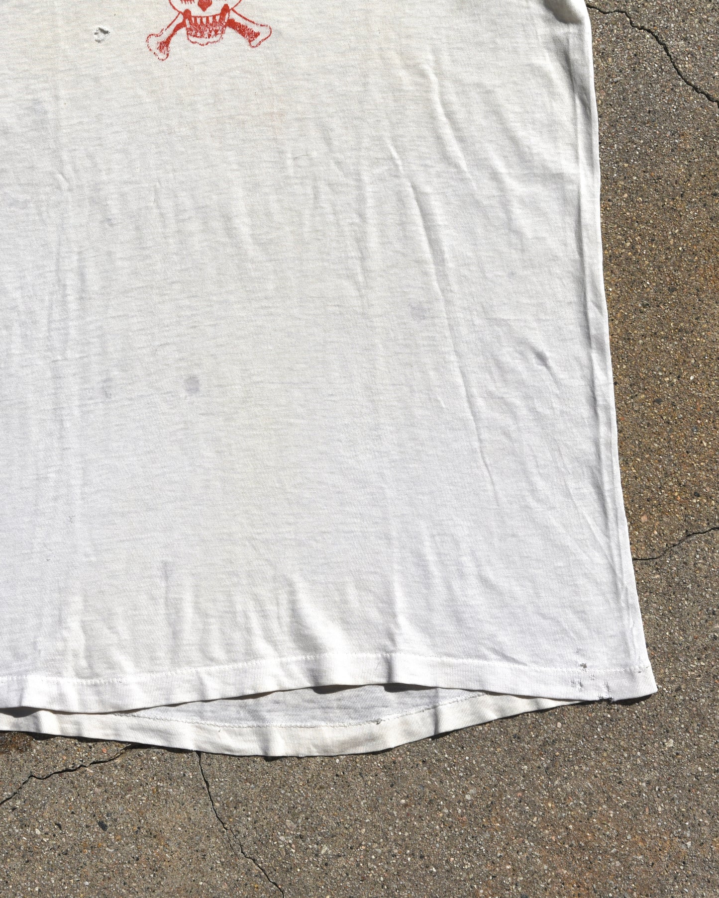 1960s Thrashed Skull Tshirt