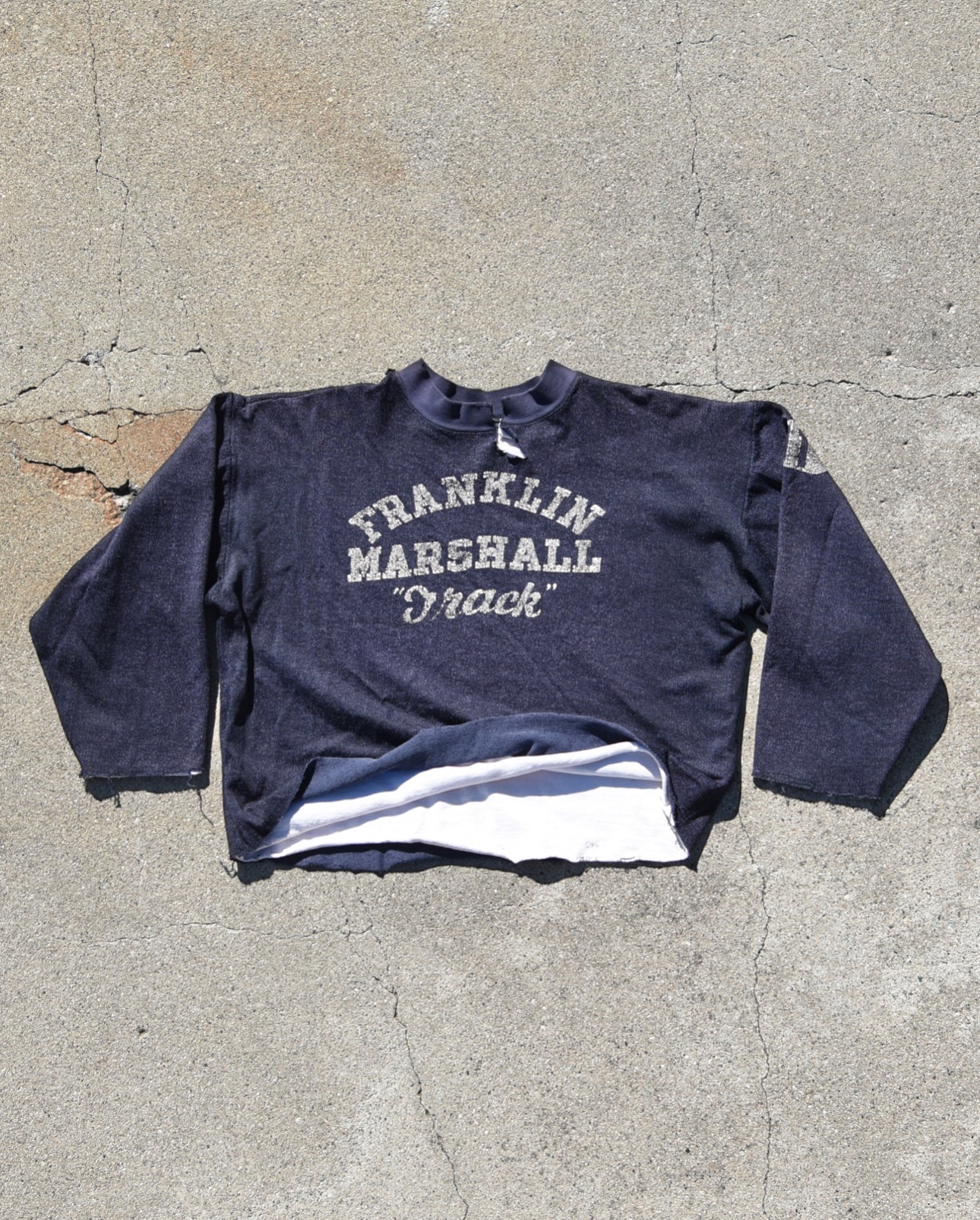 1950s Champion Double Face Franklin Marshall Track Sweatshirt