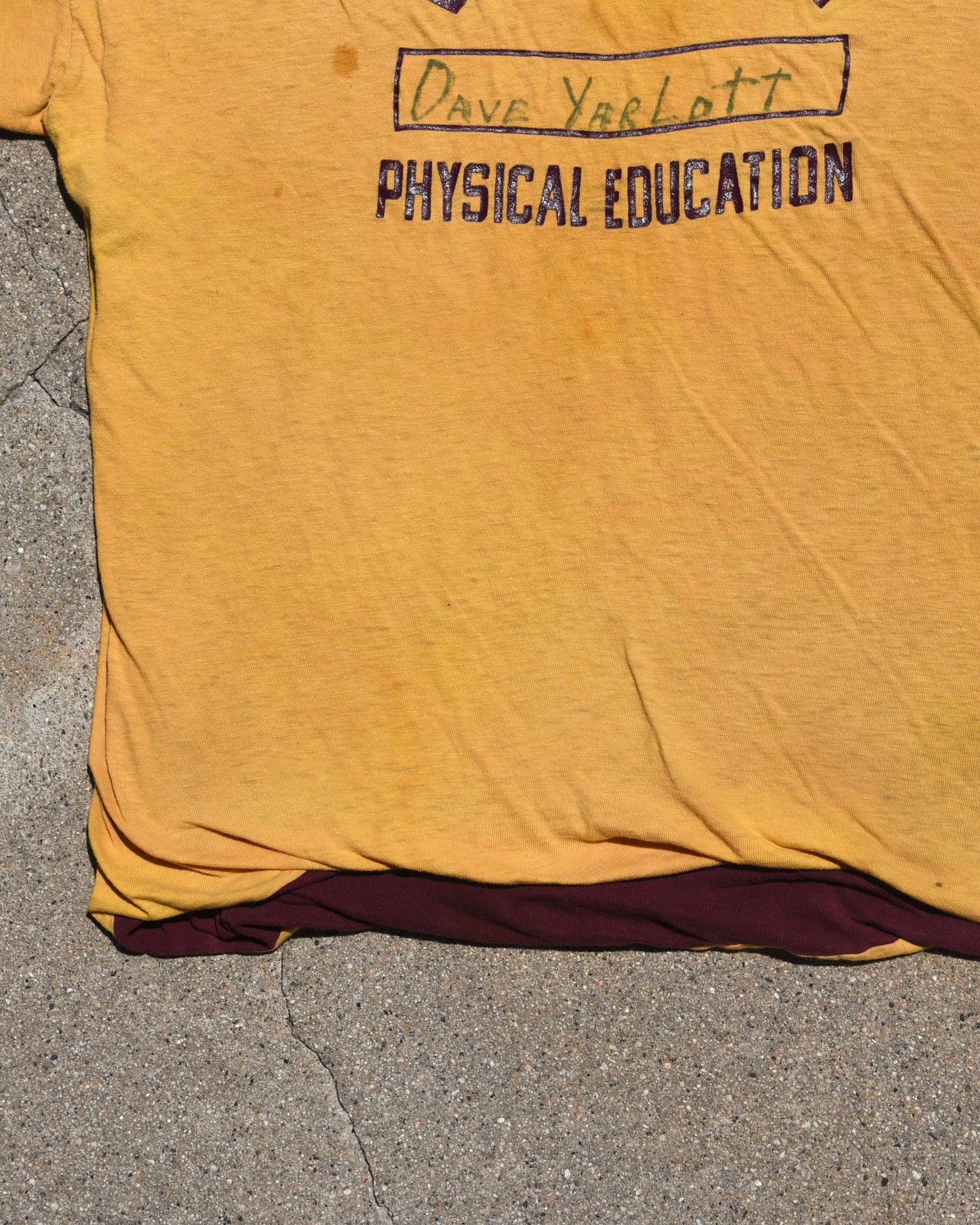 1970s Vintage Physical Education Double Face Tshirt