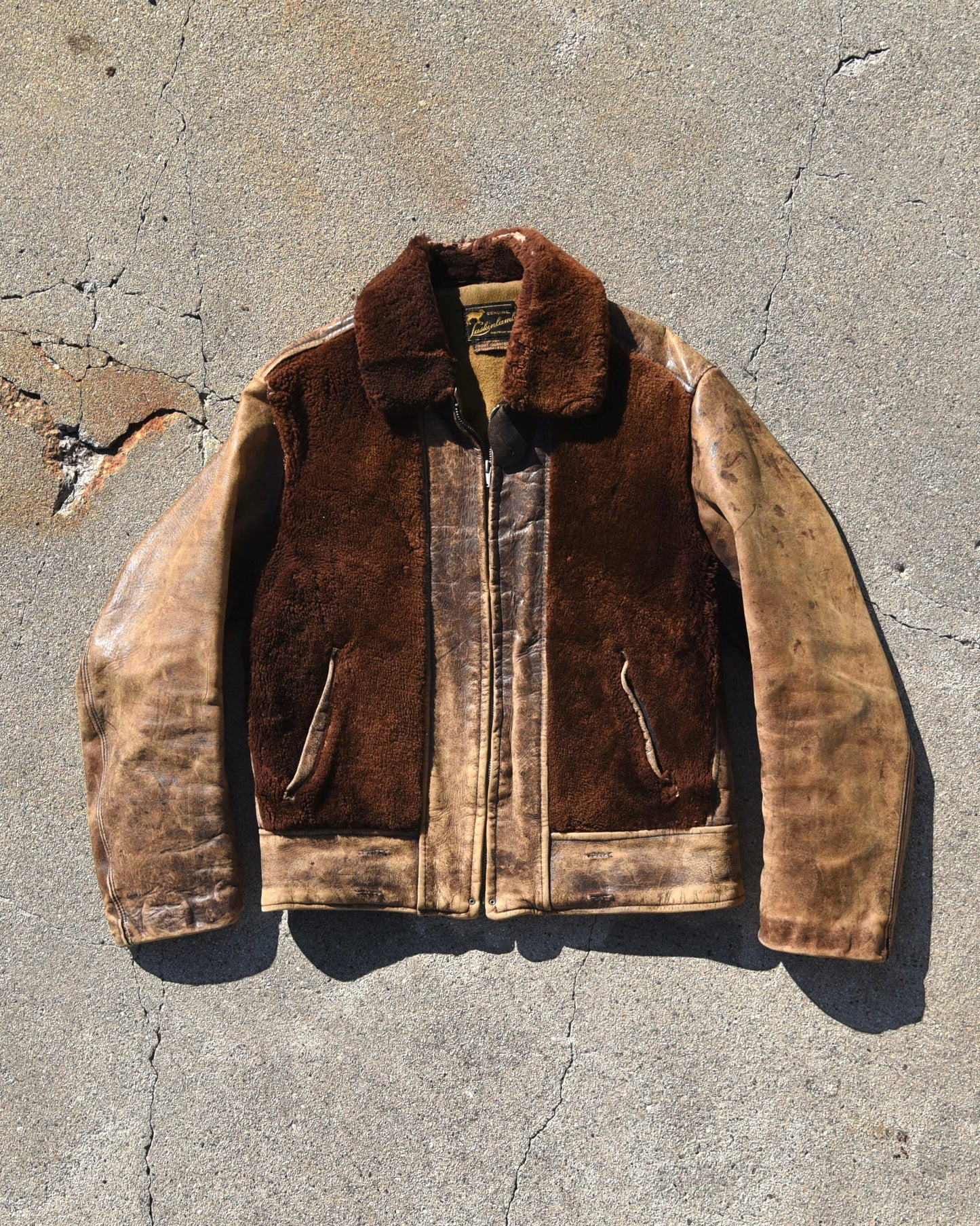 1940s Laskin Lamb Grizzly Fur Horsehide Jacket