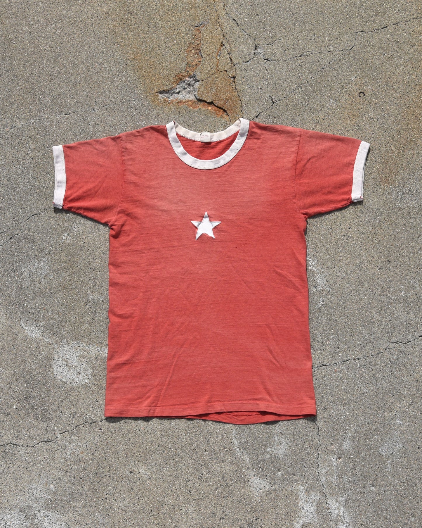 1950s Sun Faded Star Ringer Tshirt
