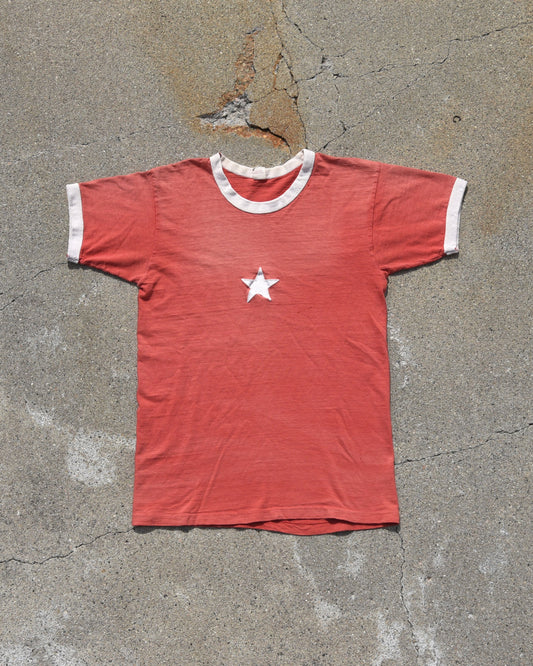 1950s Sun Faded Star Ringer Tshirt