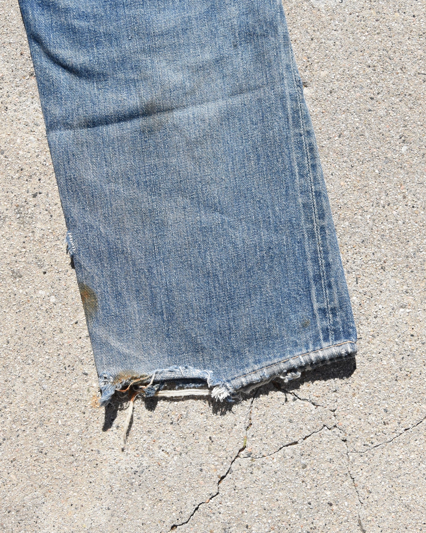 1950s Levi’s 501xx Selvedge Denim Thrashed and Repaired
