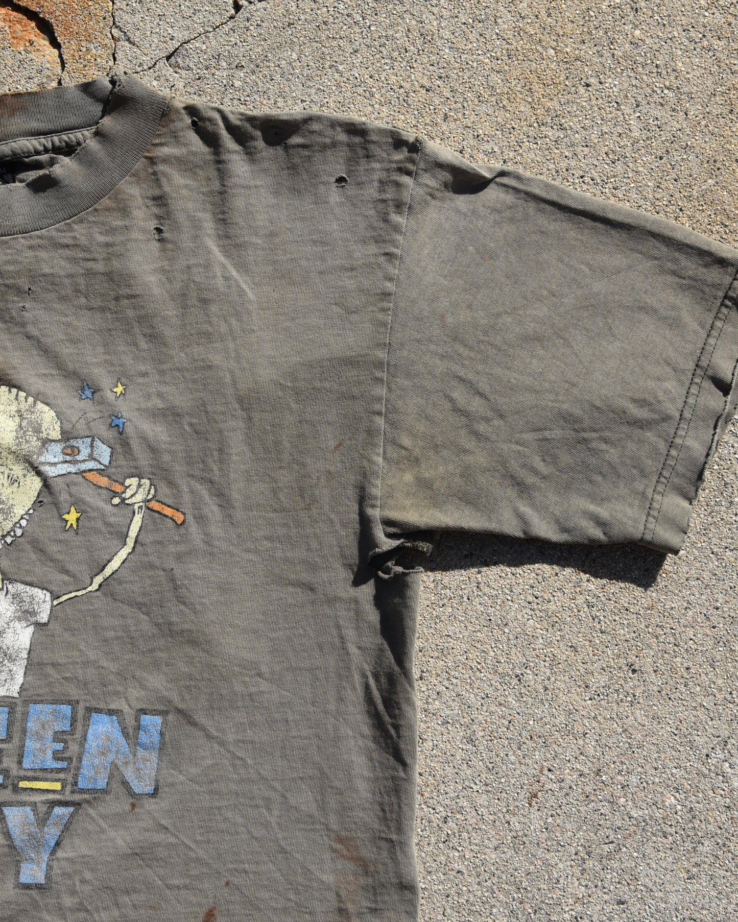 1997 Thrashed Green Day Nimrod Tshirt