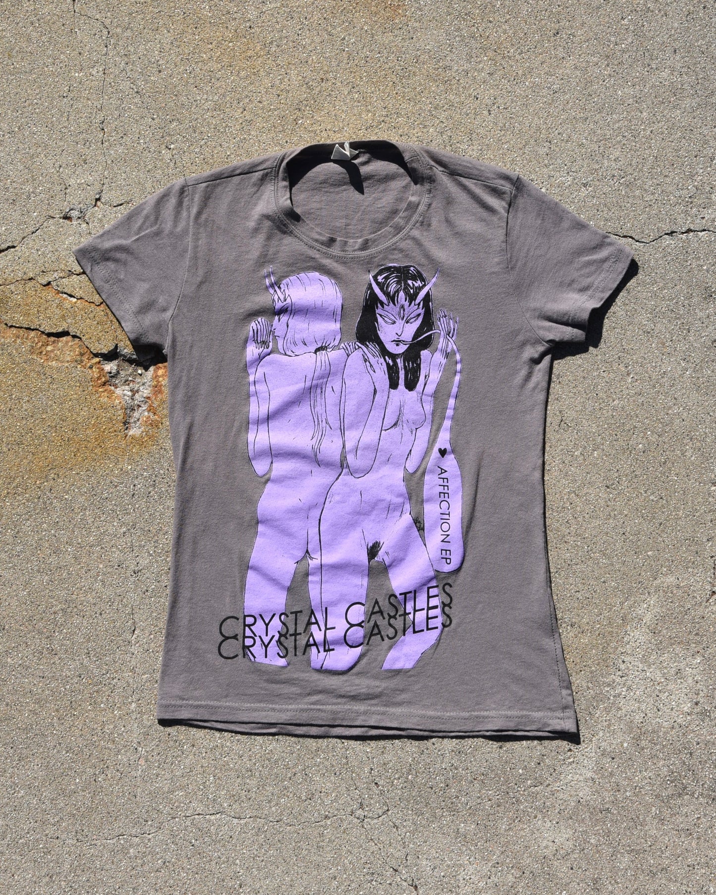 Crystal Castles Affection EP Promo Tshirt - Bay Island - Small