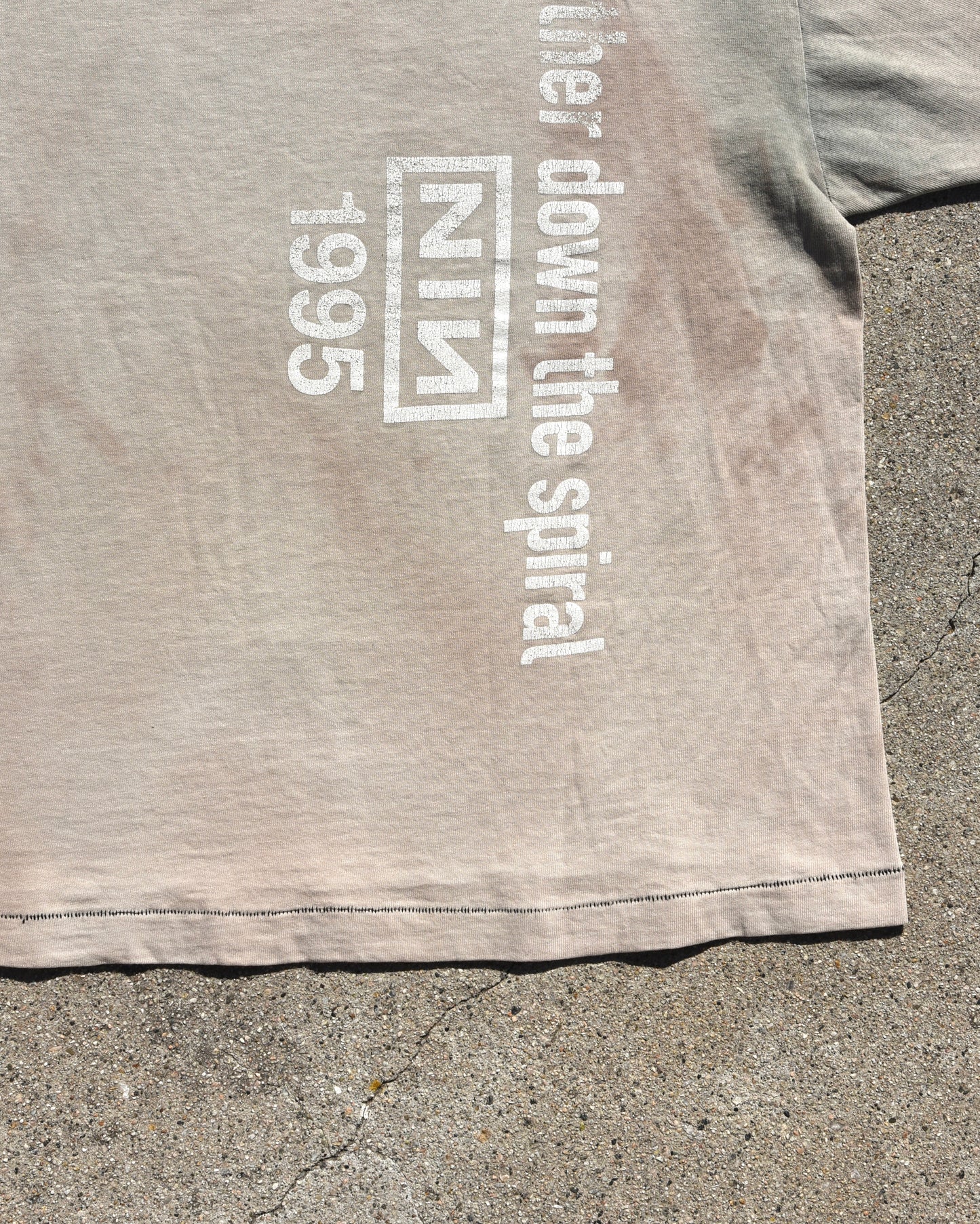 1995 Sun Faded Nine Inch Nails Further Down The Spiral Tshirt