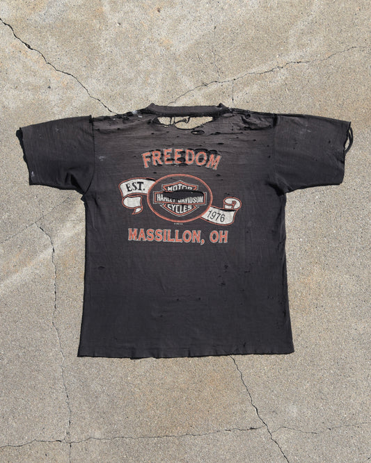 1990s Thrashed and Faded Harley Davidson Tshirt