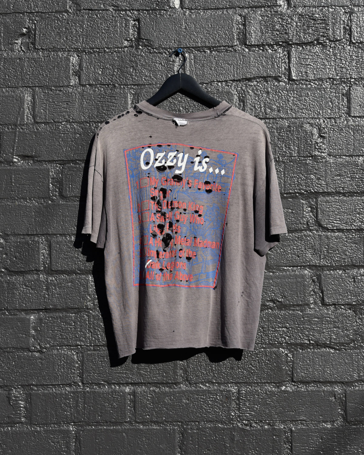 1980s Thrashed and Sun Faded Ozzy Osbourne Is… Tshirt