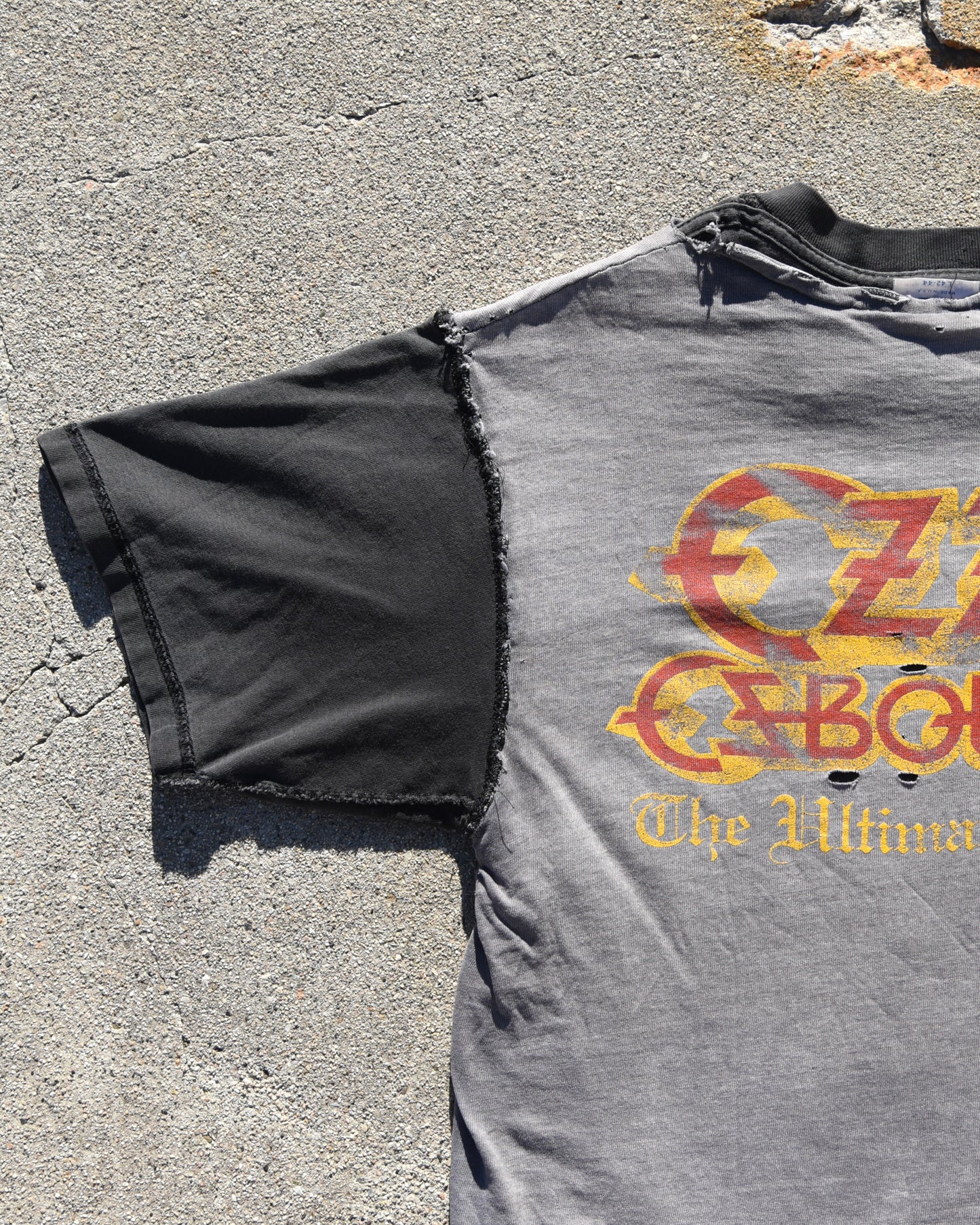 1980s Ozzy Osbourne The Ultimate Tour Tshirt - Thrashed and Repaired