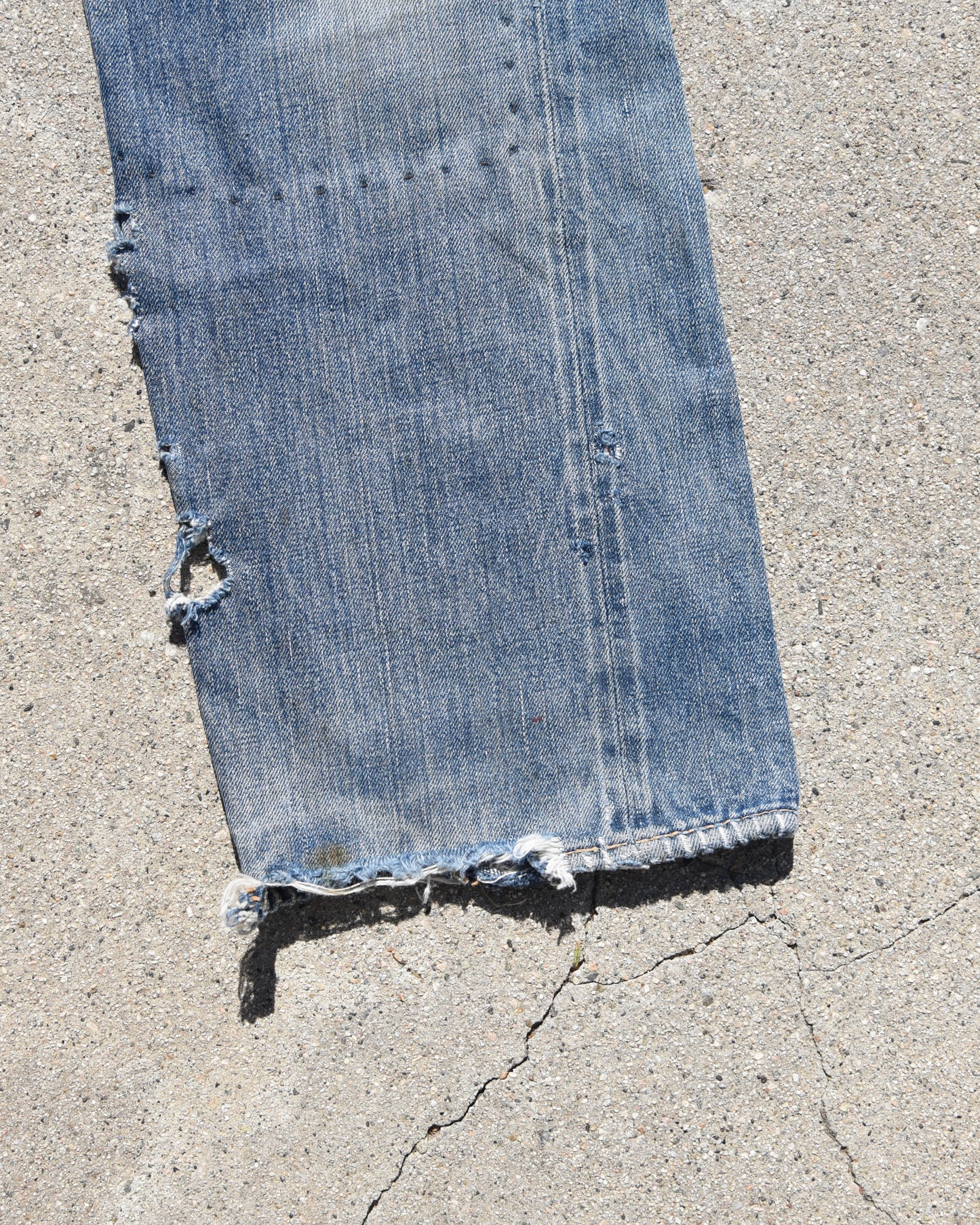 1950s Levi’s 501xx Selvedge Denim Thrashed and Repaired