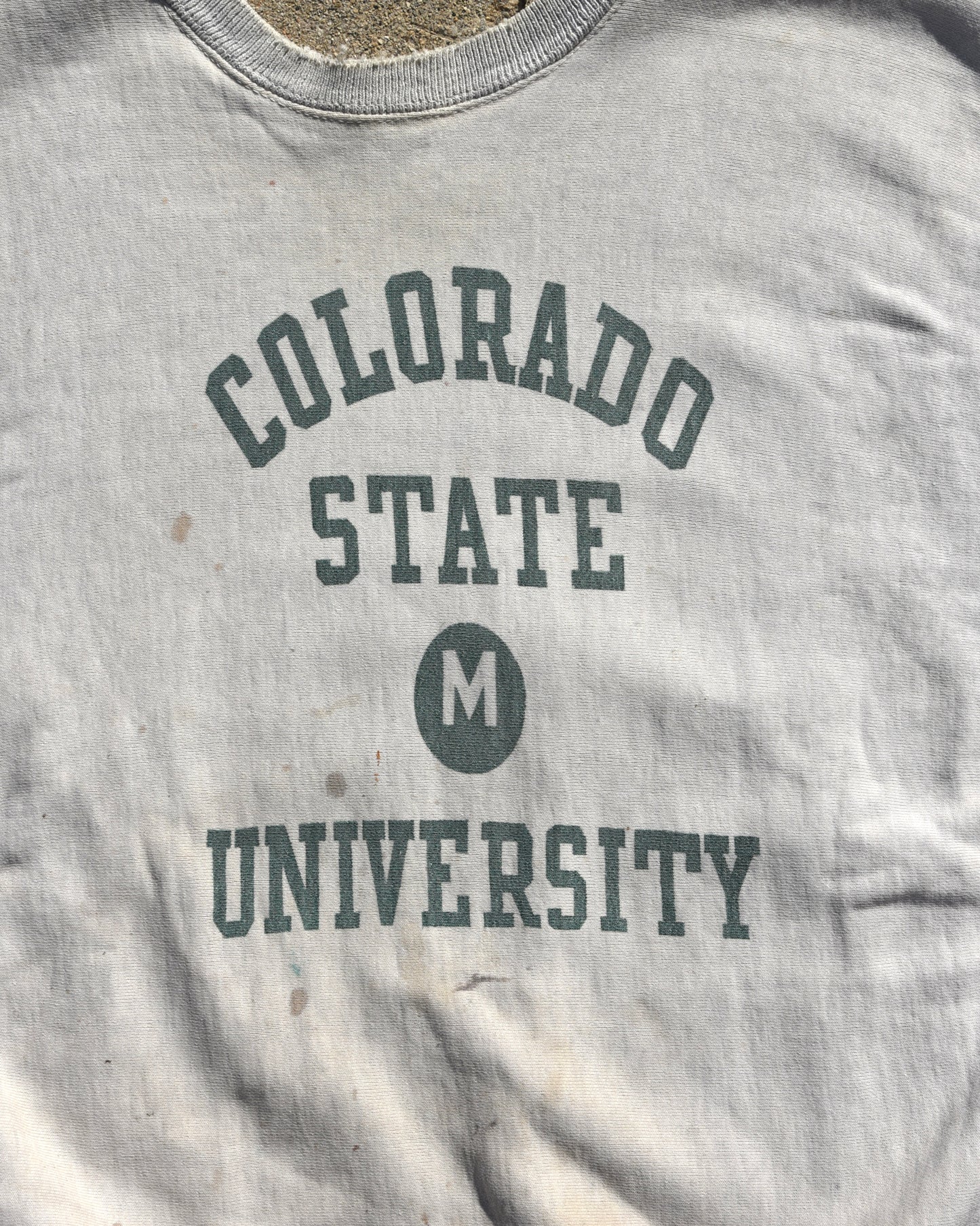 1960s Champion Reverse Weave Colorado State University Two-Tone Sweatshirt