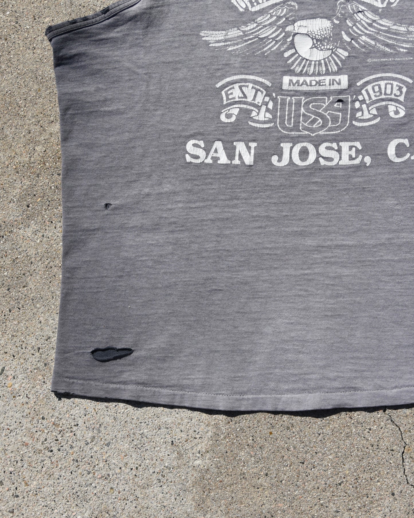 1990s Sun Faded Harley Davidson Tank Top