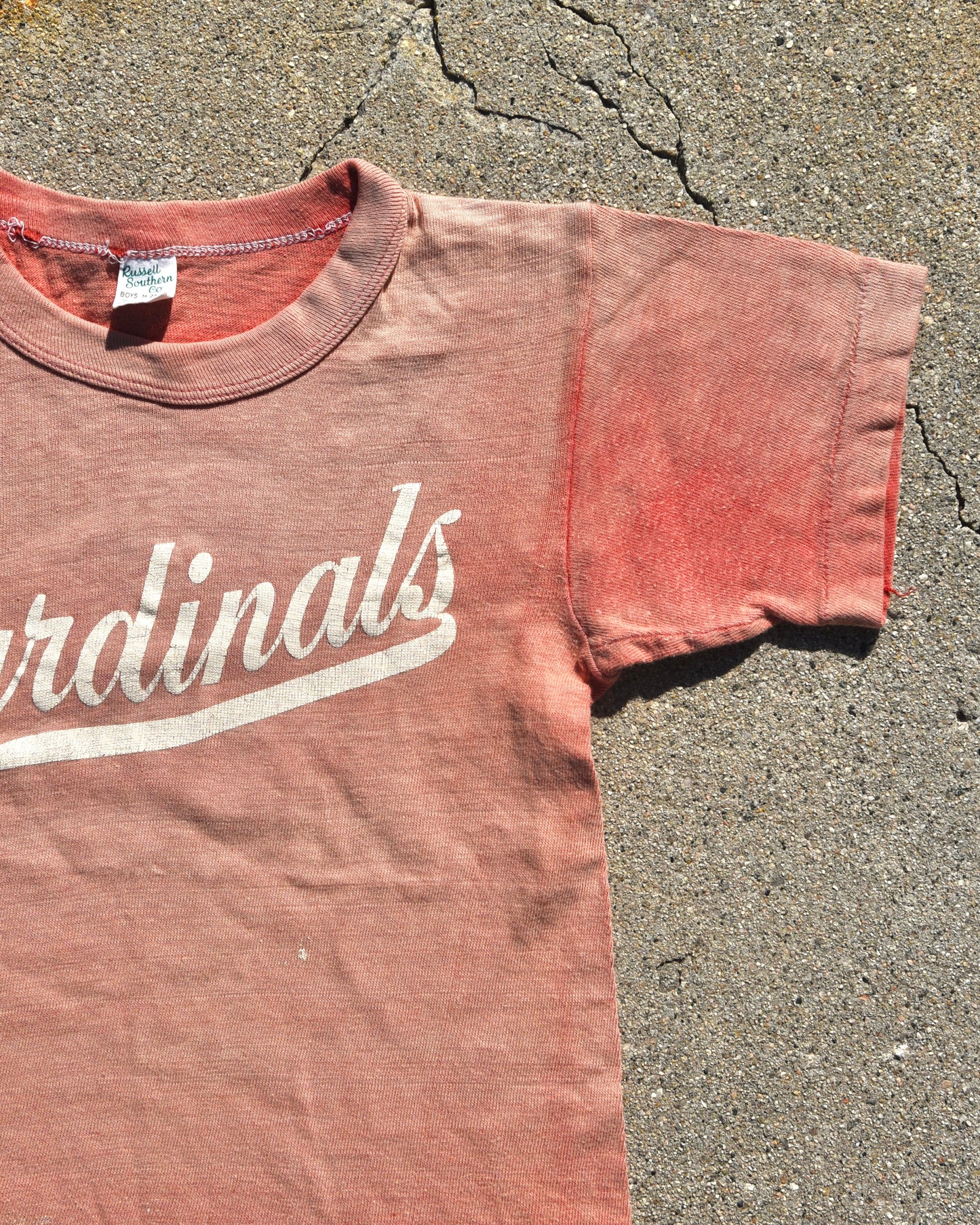 1950s Sun Faded Cardinals #7 Femme Tshirt